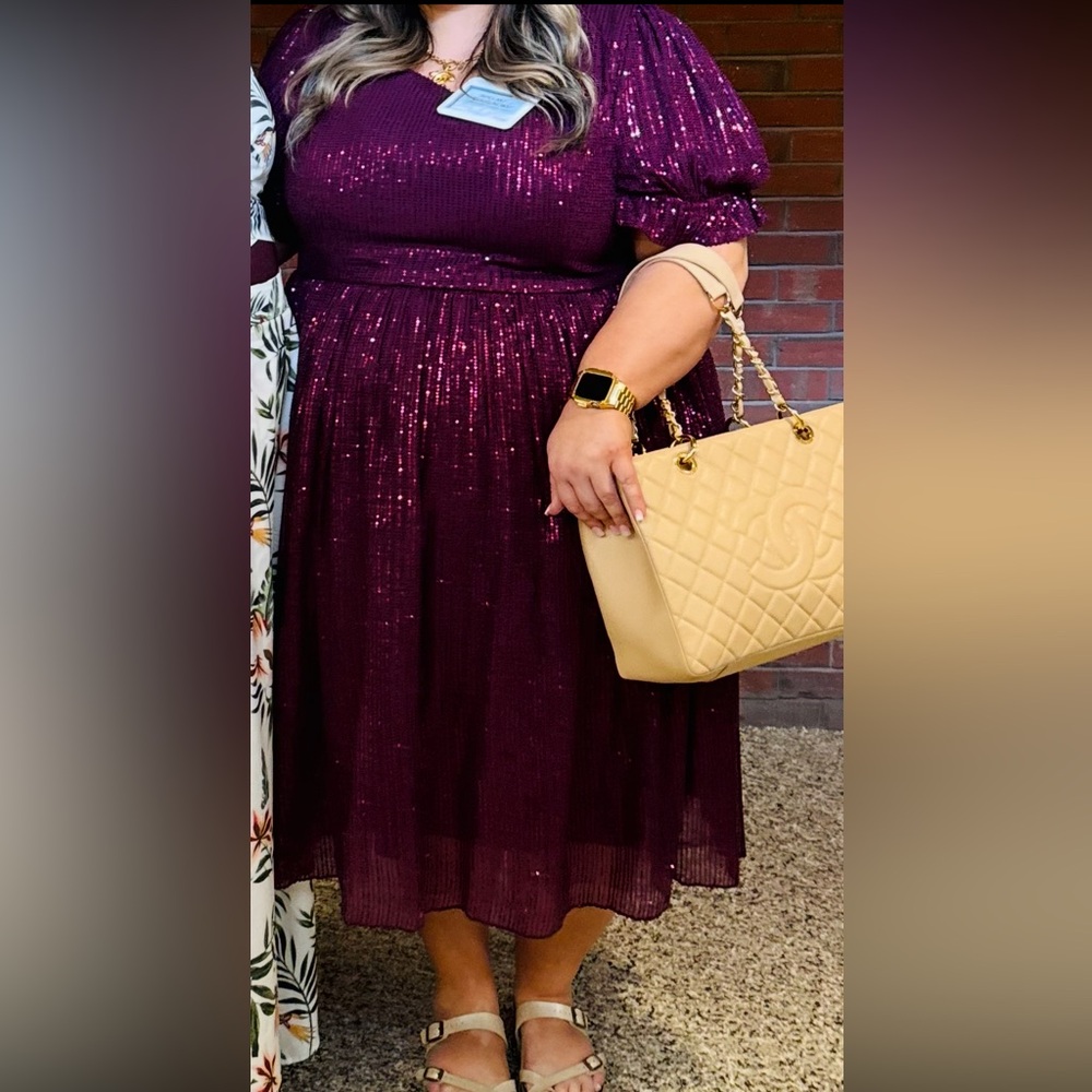 Ivy City Burgundy Sequin Dress Cocktail Holiday Party Formal